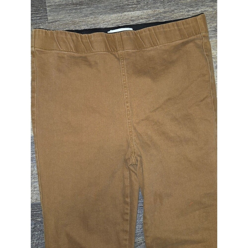 Newbury Kustom Tan Flare Raw Hem Pull On Jeans - Picture 6 of 11